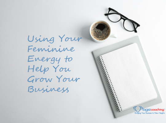 Using Your Feminine Energy to Run Your Business } BGSICoaching | pad, coffee, glasses on desk