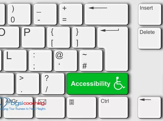 Accessibility PC computer keyboard 3D illustration