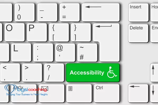 Accessibility PC computer keyboard 3D illustration